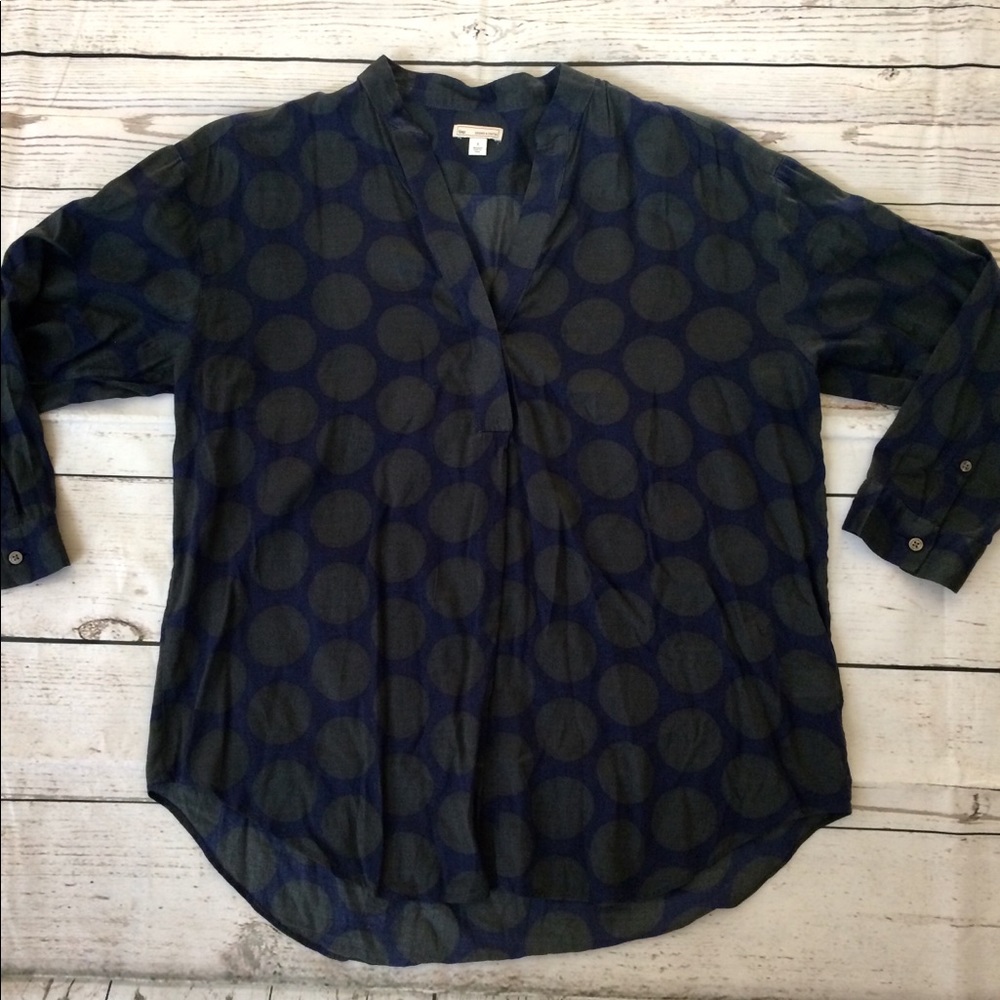 Gap Womens Blue Blouse Size Small 3/4 Sleeve